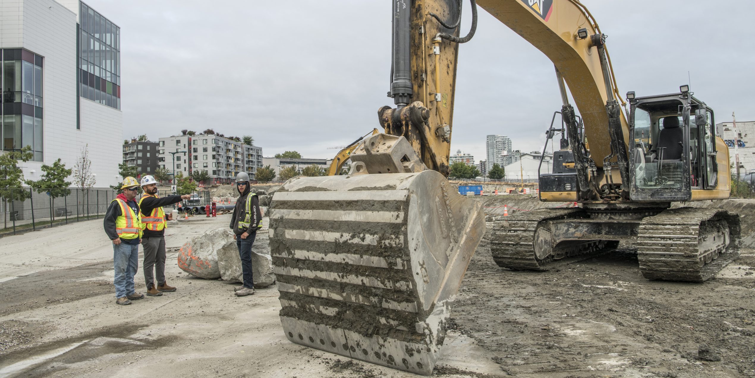 A picture of workers in training
