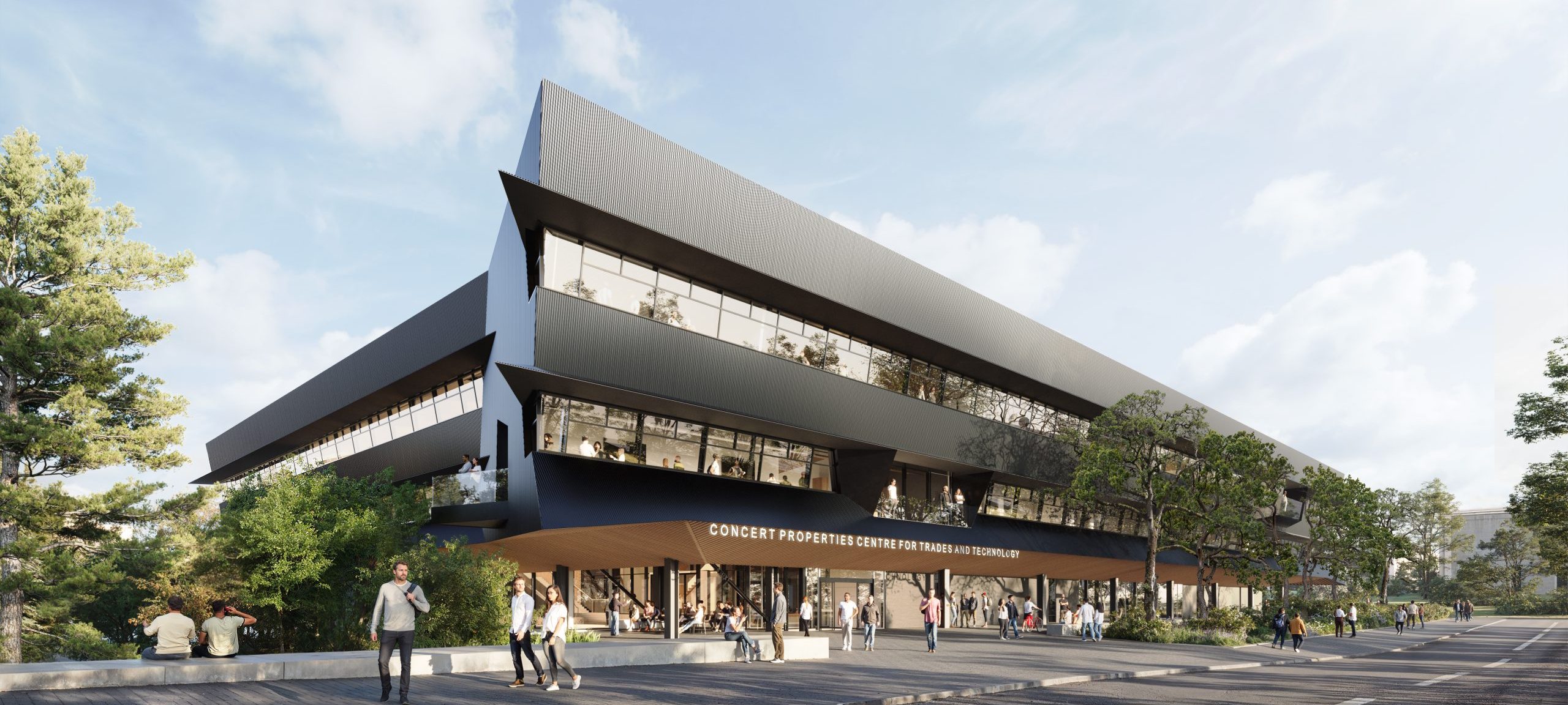 Exterior of the BCIT Concert Properties building.